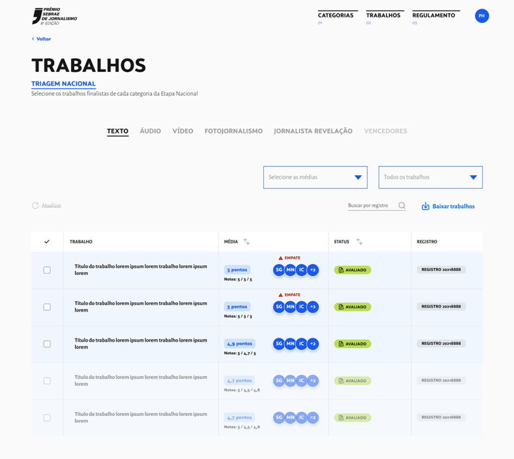 PSJ Triagem e Avaliação de Trabalhos (Desktop)